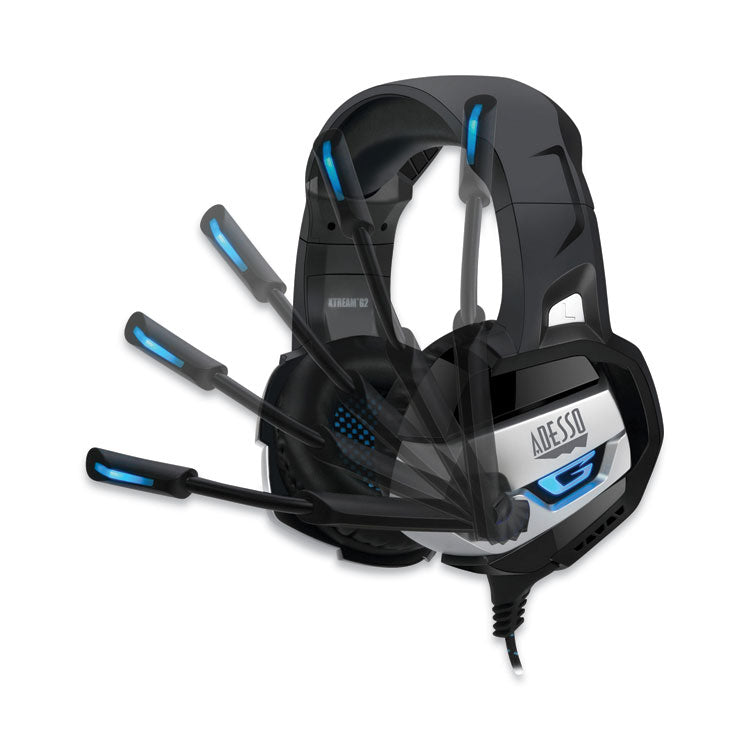 Xtream G2 Binaural Over The Head Headset, Black/Blue 4