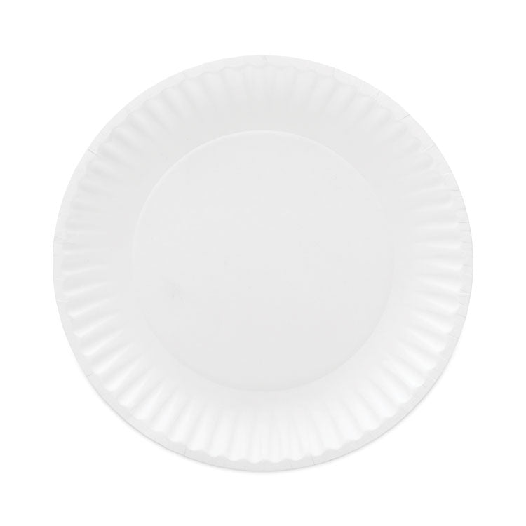 Coated Paper Plates, 6" Dia, White, 100/pack, 12 Packs/carton 1