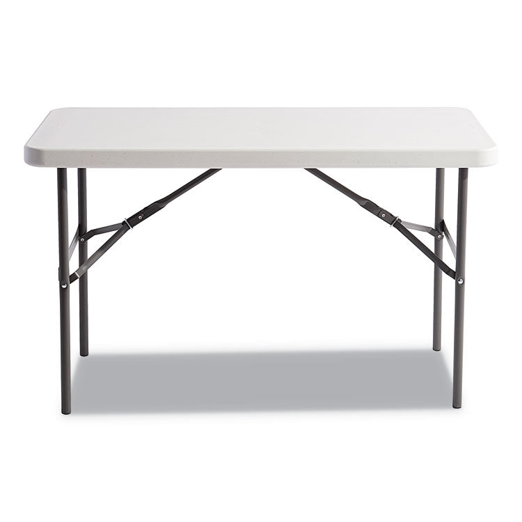 Banquet Folding Table, Rectangular, Radius Edge, 48w x 24d x 29h, Platinum/Charcoal 2