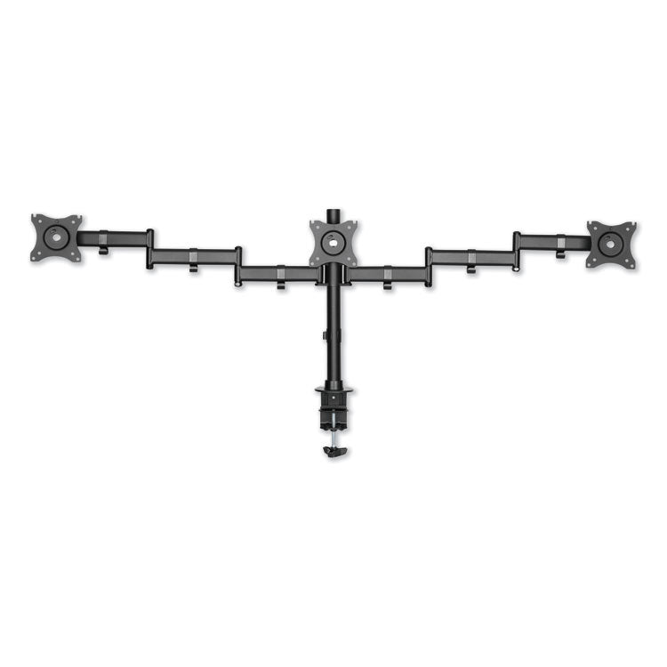 Adaptivergo Pole-Mount Triple Arm For 27" Monitors, 360 Deg Rotation, +45/-45 Deg Tilt, 45 Deg Pan, Black, Supports 17.6 Lb 2