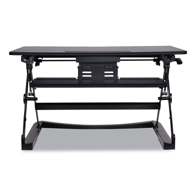 AdaptivErgo Two-Tier Sit-Stand Lifting Workstation, 35.12" x 31.1" x 5.91" to 19.69", Black 2