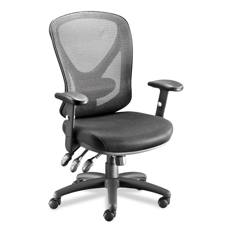 Alera Aeson Series Multifunction Task Chair, Supports Up to 275 lb, 15" to 18.82" Seat Height, Black Seat/Back, Black Base 1