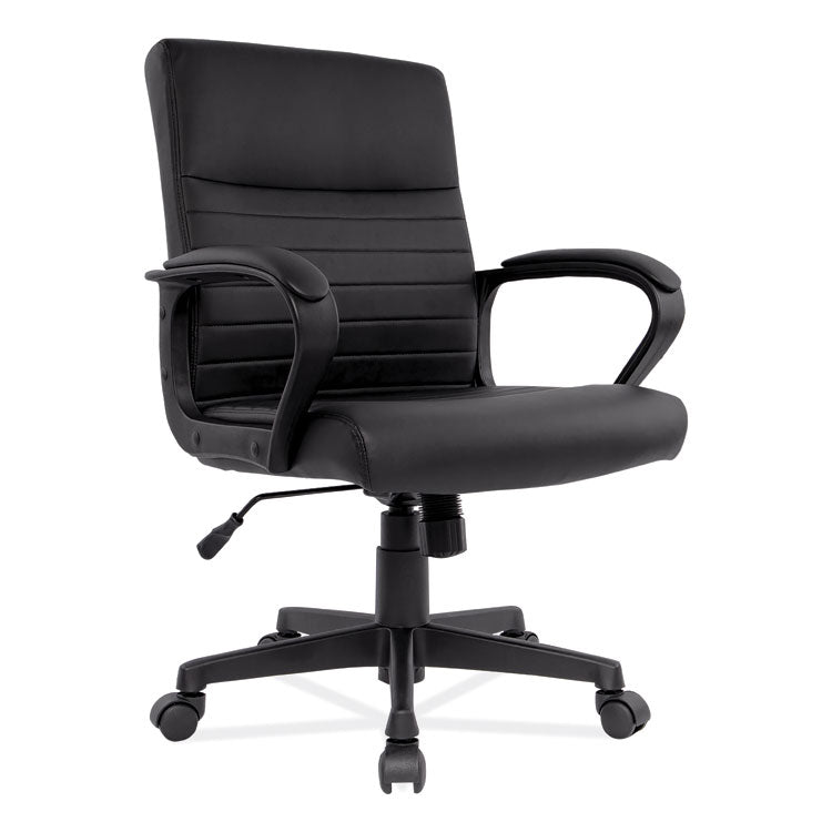 Alera Breich Series Manager Chair, Supports Up to 275 lbs, 16.73" to 20.39" Seat Height, Black Seat/Back, Black Base 1