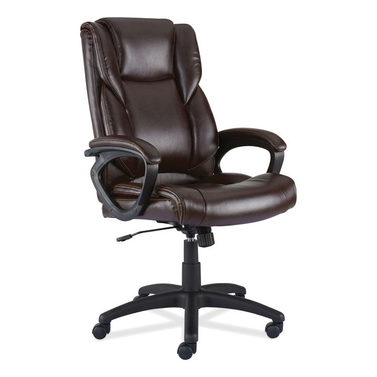 Alera Brosna Series Mid-Back Task Chair, Supports Up to 250 lb, 18.15" to 21.77" Seat Height, Brown Seat/Back, Brown Base 1