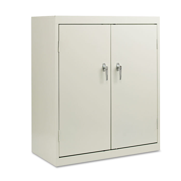 Assembled 42" High Heavy-Duty Welded Storage Cabinet, Two Adjustable Shelves, 36w X 18d, Light Gray 2