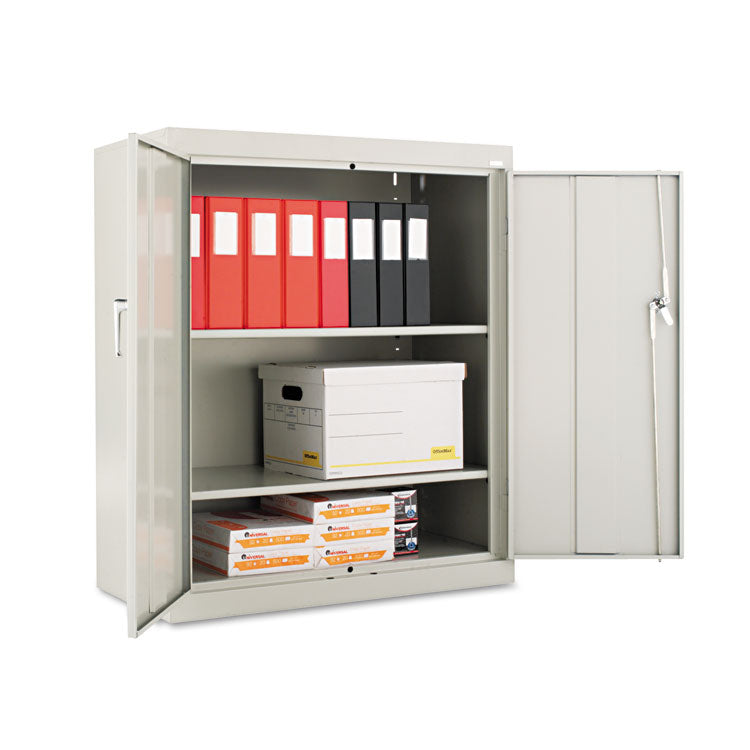 Assembled 42" High Heavy-Duty Welded Storage Cabinet, Two Adjustable Shelves, 36w X 18d, Light Gray 1