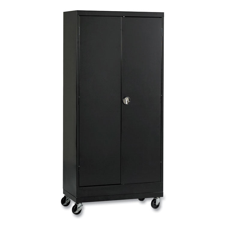 Assembled Mobile Storage Cabinet, With Adjustable Shelves 36w X 24d X 66h, Black 1