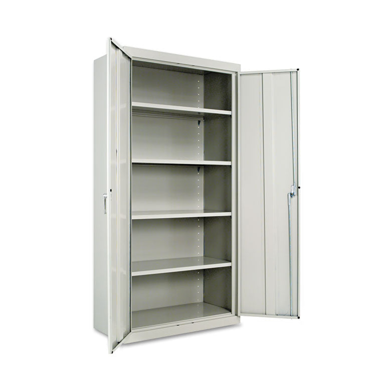 Assembled 72" High Heavy-Duty Welded Storage Cabinet, Four Adjustable Shelves, 36w X 18d, Light Gray 1