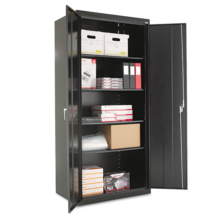 Assembled 78" High Heavy-Duty Welded Storage Cabinet, Four Adjustable Shelves, 36w X 24d, Black 1