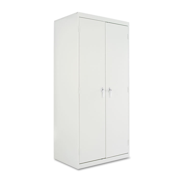 Assembled 78" High Heavy-Duty Welded Storage Cabinet, Four Adjustable Shelves, 36w X 24d, Light Gray 2