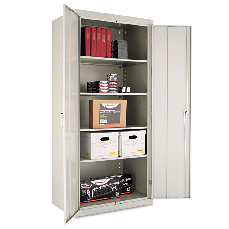 Assembled 78" High Heavy-Duty Welded Storage Cabinet, Four Adjustable Shelves, 36w X 24d, Light Gray 1