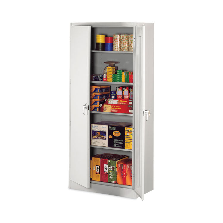 Assembled 78" High Heavy-Duty Welded Storage Cabinet, Four Adjustable Shelves, 36w X 24d, Light Gray 4