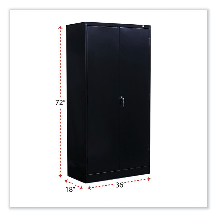 Economy Assembled Storage Cabinet, 36w X 18d X 72h, Black 2