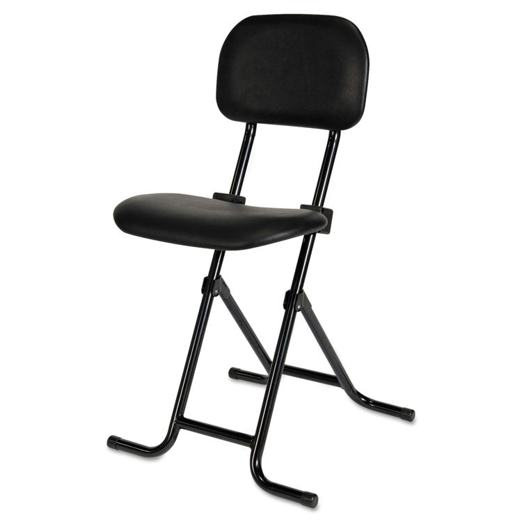 Alera Il Series Height-Adjustable Folding Stool, Supports Up To 300 Lb, 27.5" Seat Height, Black 1