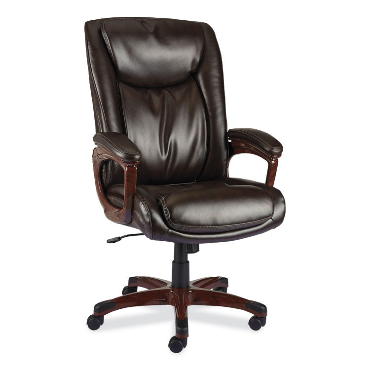 Alera Darnick Series Manager Chair, Supports Up to 275 lbs, 17.13" to 20.12" Seat Height, Brown Seat/Back, Brown Base 1