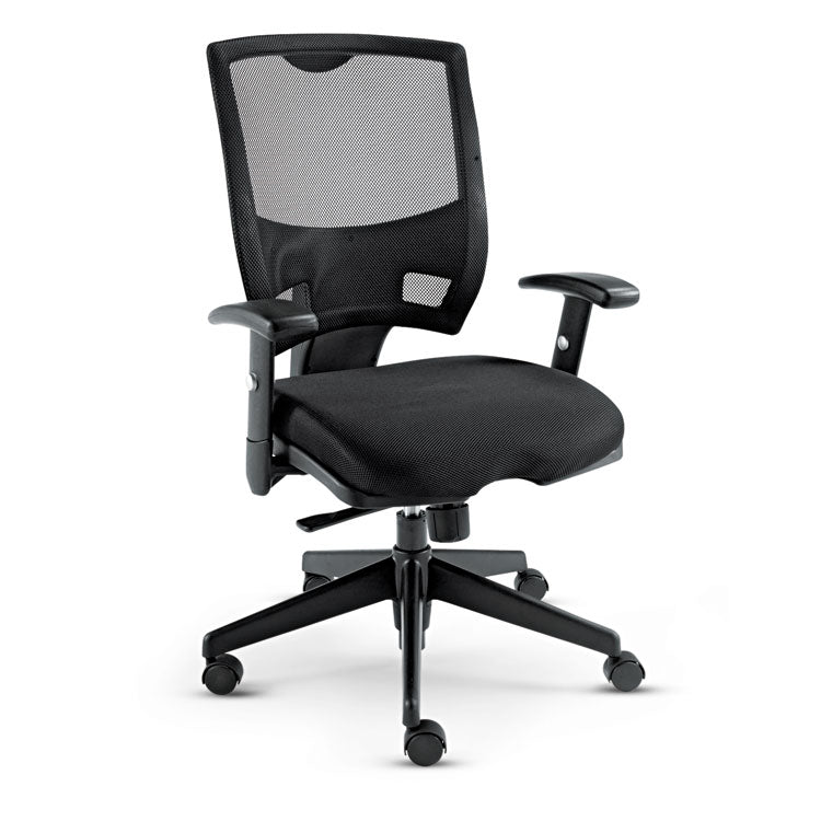 Alera Epoch Series Fabric Mesh Multifunction Chair, Supports Up To 275 Lb, 17.63" To 22.44" Seat Height, Black 1