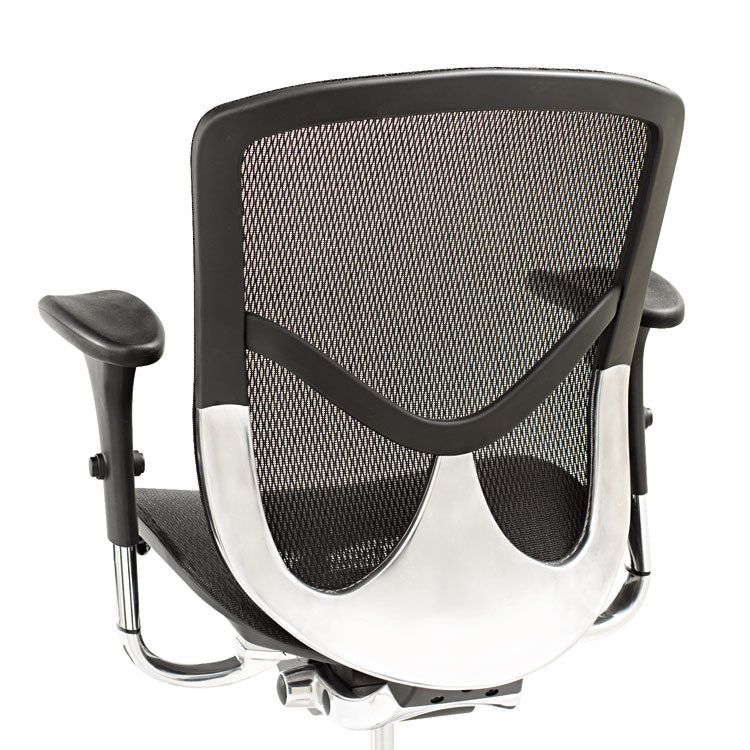 Alera Eq Series Ergonomic Multifunction Mid-Back Mesh Chair, Supports Up To 250 Lb, Black Seat/back, Aluminum Base 7