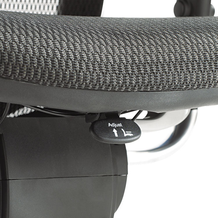 Alera Eq Series Ergonomic Multifunction Mid-Back Mesh Chair, Supports Up To 250 Lb, Black Seat/back, Aluminum Base 4