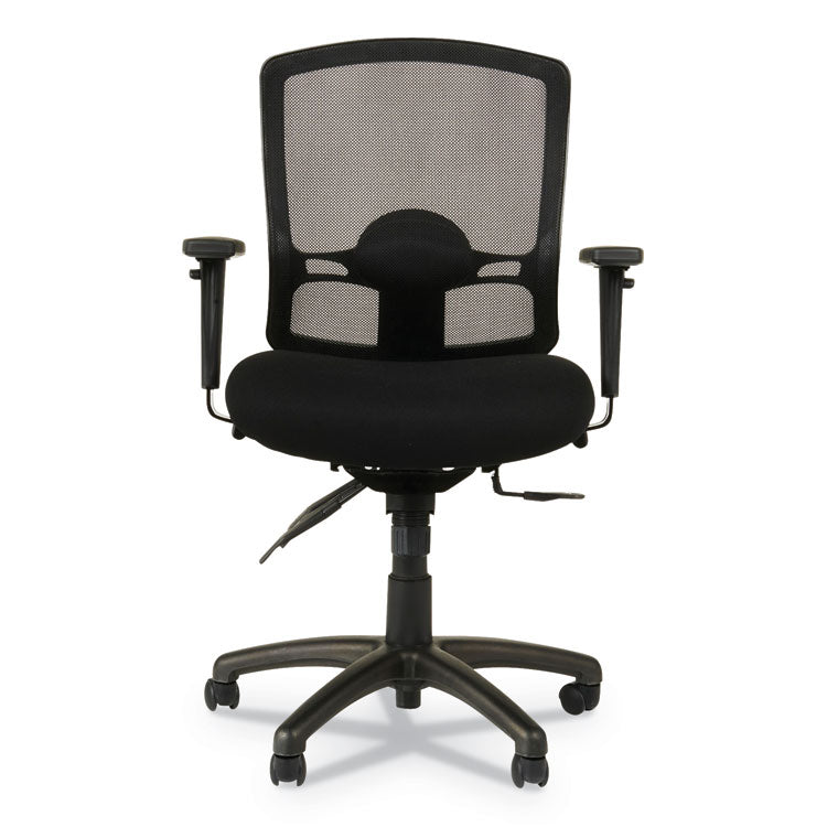 Alera Etros Series Mesh Mid-Back Petite Multifunction Chair, Supports Up To 275 Lb, 17.16" To 20.86" Seat Height, Black 2