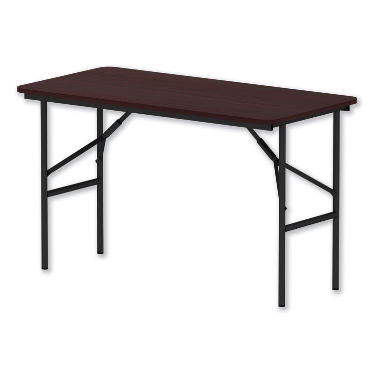 Wood Folding Table, Rectangular, 48w X 23.88d X 29h, Mahogany 2