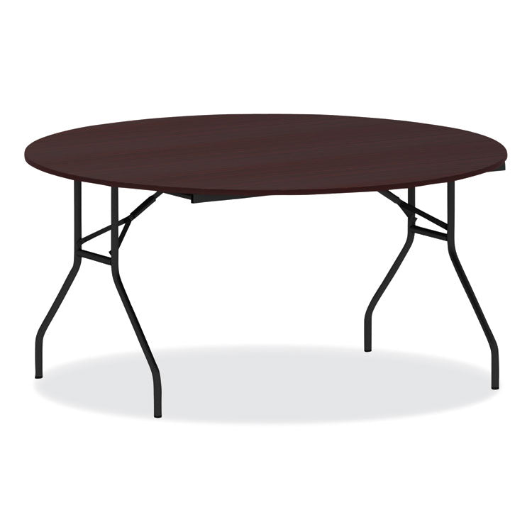 Round Wood Folding Table, 59" Diameter x 29.13h, Mahogany 1