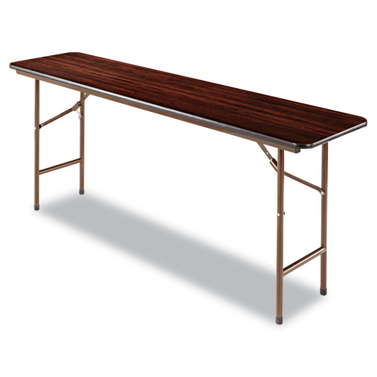 Wood Folding Table, Rectangular, 71.88w X 17.75d X 29.13h, Mahogany 1