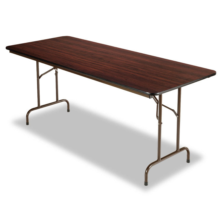 Wood Folding Table, Rectangular, 71.88w X 29.88d X 29.13h, Mahogany 1