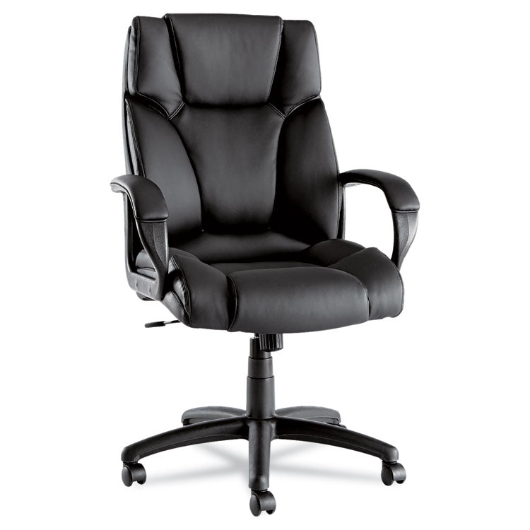 Alera Fraze Series Executive High-Back Swivel/tilt Bonded Leather Chair, Supports 275 Lb, 17.71" To 21.65" Seat Height, Black 1