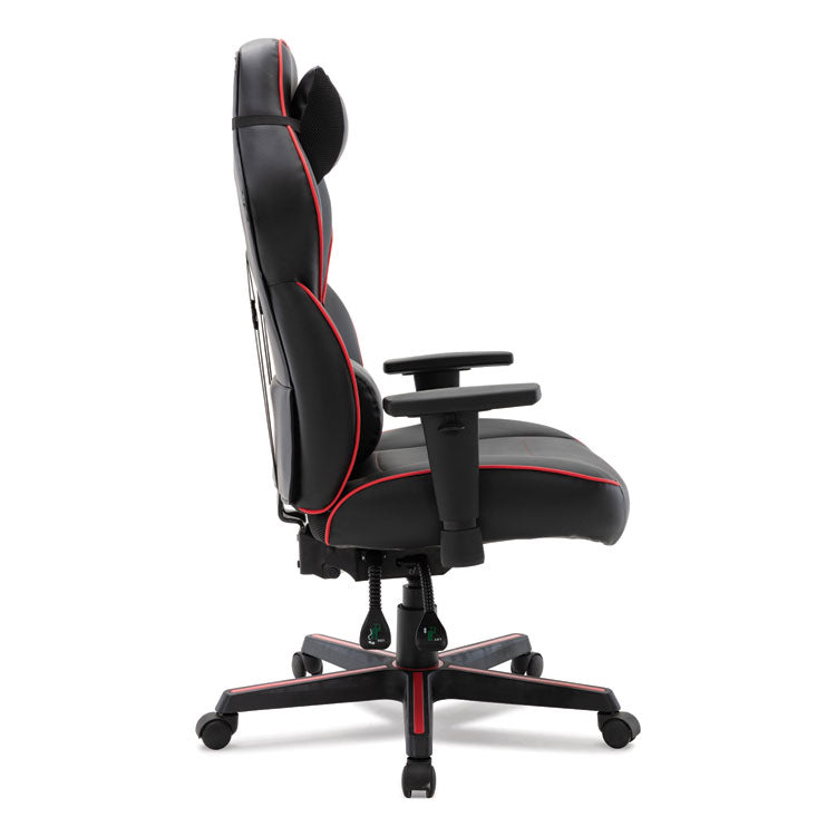 Racing Style Ergonomic Gaming Chair, Supports 275 Lb, 15.91" To 19.8" Seat Height, Black/red Trim Seat/back, Black/red Base 2