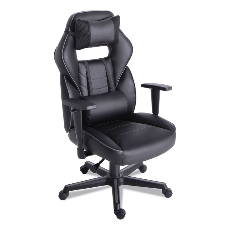 Racing Style Ergonomic Gaming Chair, Supports 275 Lb, 15.91" To 19.8" Seat Height, Black/gray Trim Seat/back, Black/gray Base 1