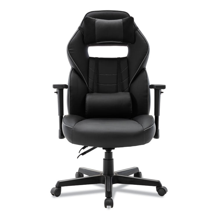 Racing Style Ergonomic Gaming Chair, Supports 275 Lb, 15.91" To 19.8" Seat Height, Black/gray Trim Seat/back, Black/gray Base 2