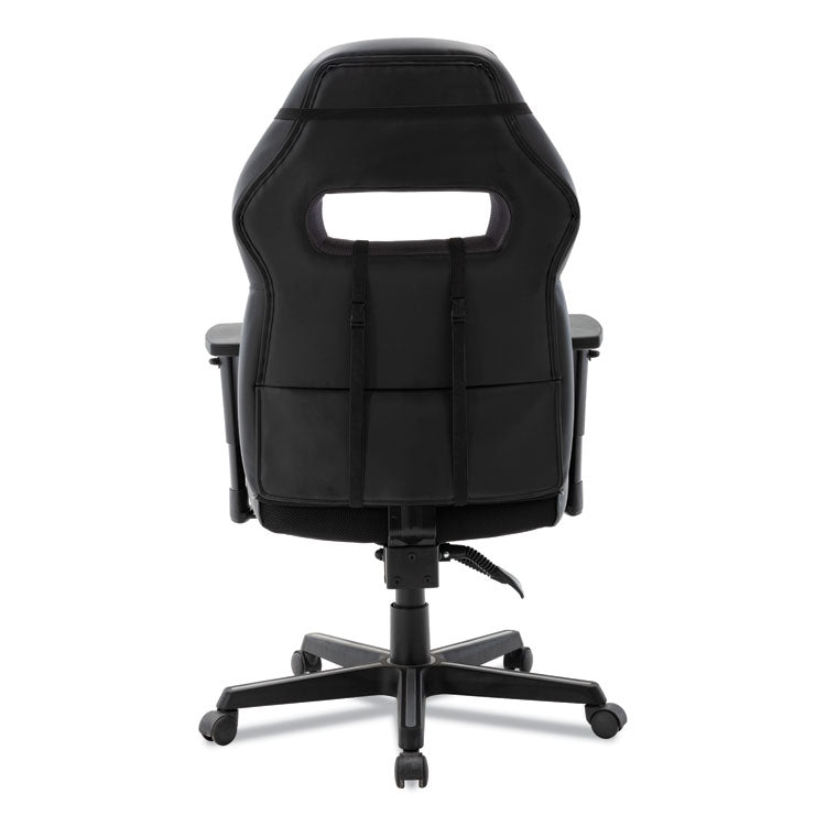 Racing Style Ergonomic Gaming Chair, Supports 275 Lb, 15.91" To 19.8" Seat Height, Black/gray Trim Seat/back, Black/gray Base 7