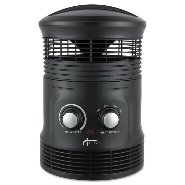 360 Deg Circular Fan Forced Heater, 750 W, 8 x 8 x 12, Black 1