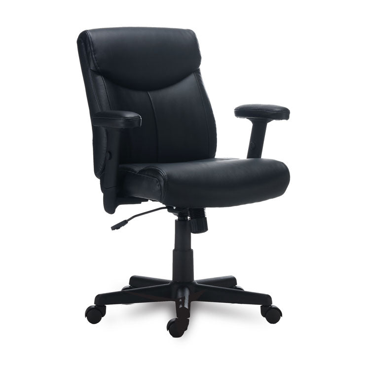 Alera Harthope Leather Task Chair, Supports Up to 275 lb, Black Seat/Back, Black Base 1