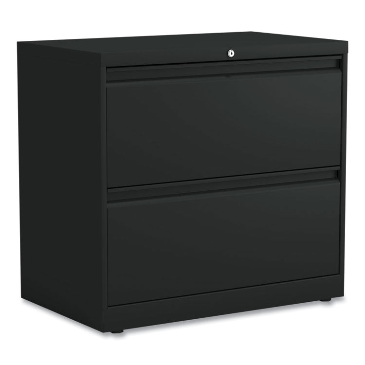 Lateral File, 2 Legal/Letter-Size File Drawers, Black, 30" x 18.63" x 28" 1