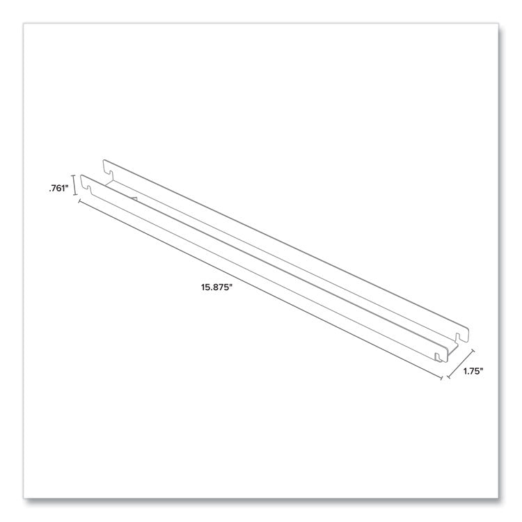 Two Row Hangrails For Alera 30" And 36" Wide Lateral Files, Aluminum, 4/pack 5