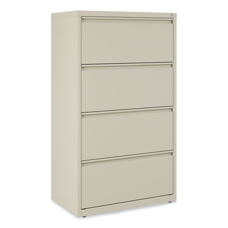 Lateral File, 4 Legal/Letter-Size File Drawers, Putty, 30" x 18.63" x 52.5" 2