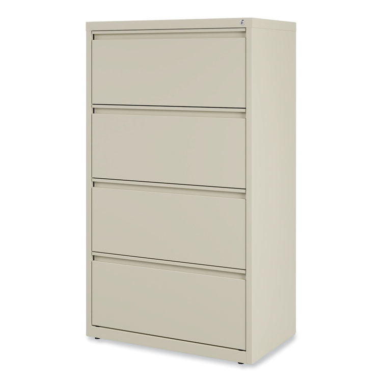 Lateral File, 4 Legal/Letter-Size File Drawers, Putty, 30" x 18.63" x 52.5" 5