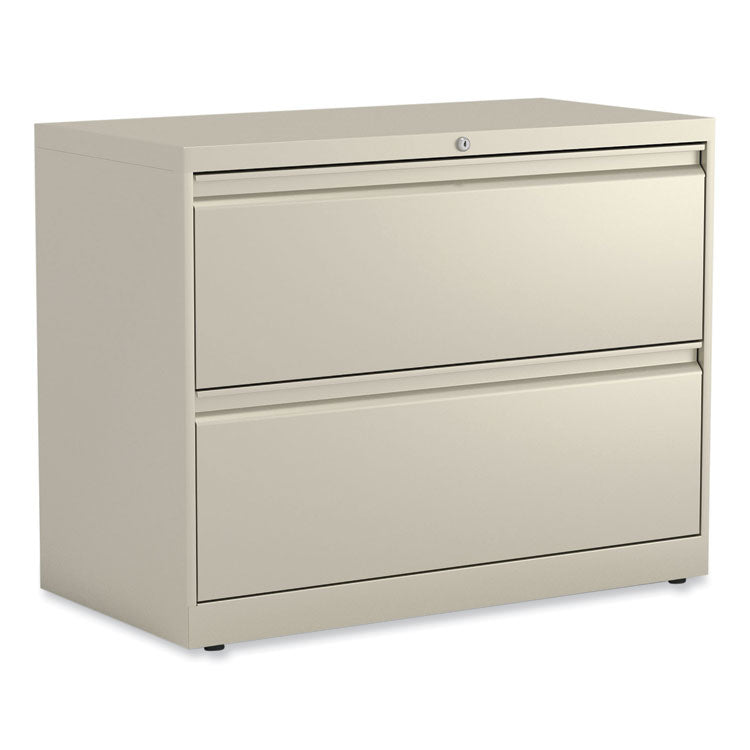 Lateral File, 2 Legal/Letter-Size File Drawers, Putty, 36" x 18.63" x 28" 1