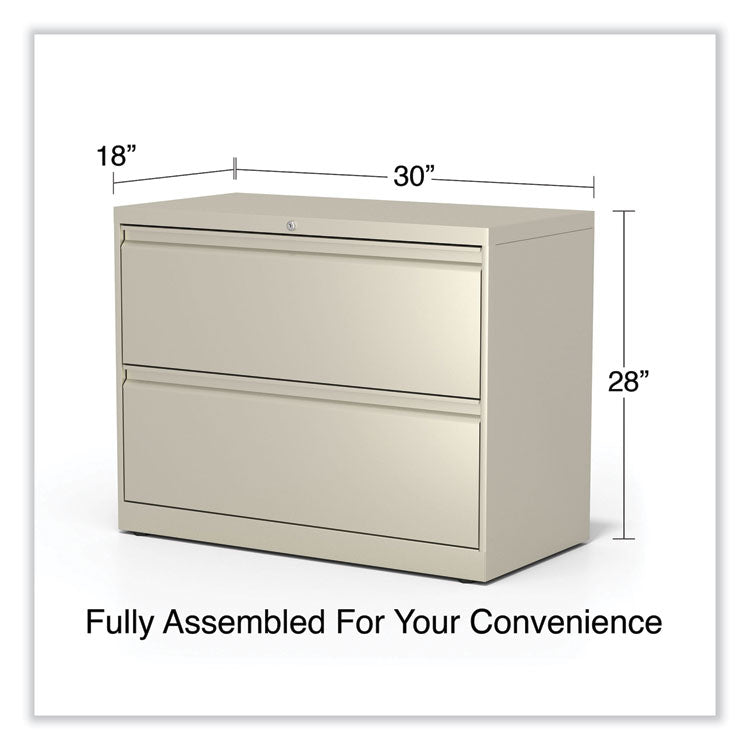 Lateral File, 2 Legal/Letter-Size File Drawers, Putty, 36" x 18.63" x 28" 6