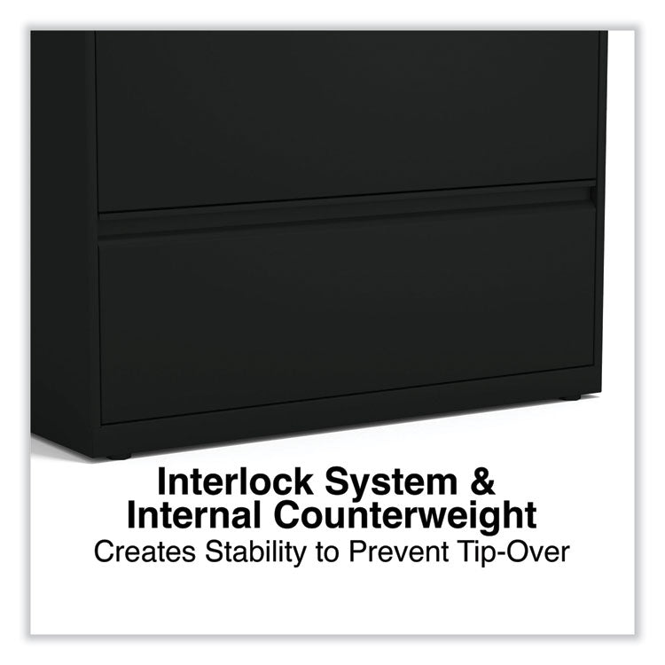 Lateral File, 3 Legal/Letter/A4/A5-Size File Drawers, Black, 36" x 18.63" x 40.25" 5