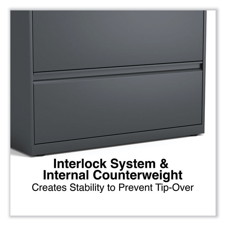 Lateral File, 3 Legal/Letter/A4/A5-Size File Drawers, Charcoal, 36" x 18.63" x 40.25" 5