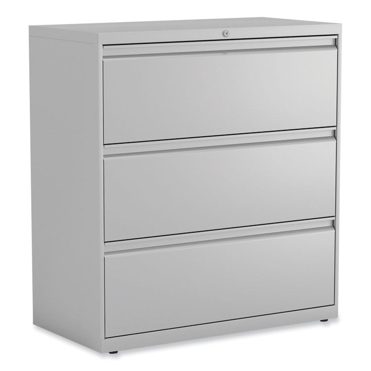 Lateral File, 3 Legal/Letter/A4/A5-Size File Drawers, Light Gray, 36" x 18.63" x 40.25" 1