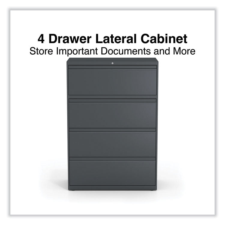 Lateral File, 4 Legal/Letter/A4/A5-Size File Drawers, Charcoal, 36" x 18.63" x 52.5" 2