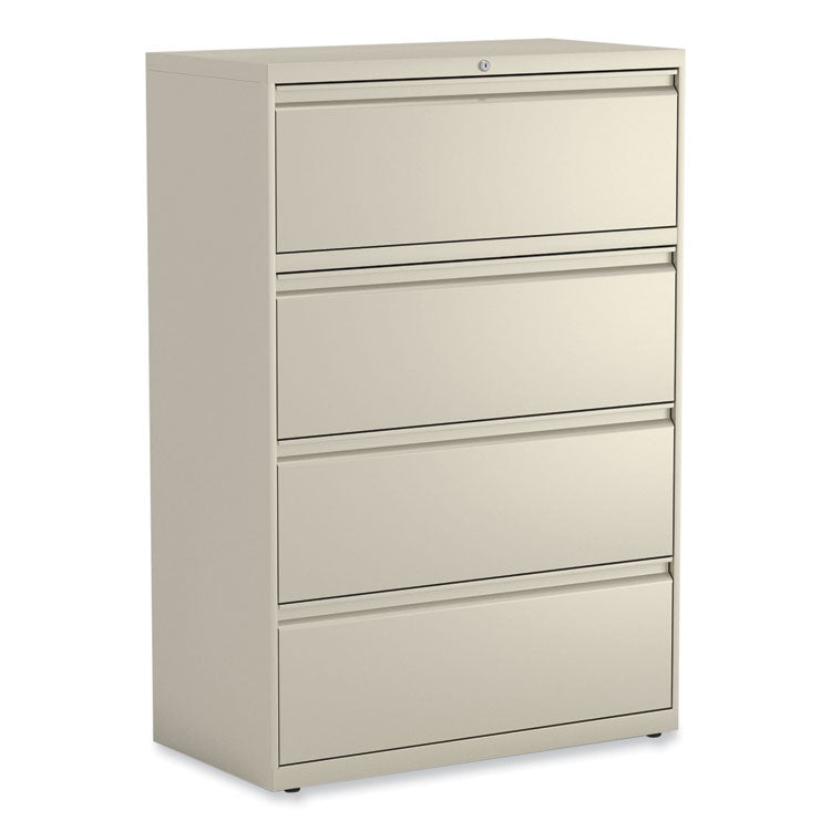 Lateral File, 4 Legal/Letter-Size File Drawers, Putty, 36" x 18.63" x 52.5" 1