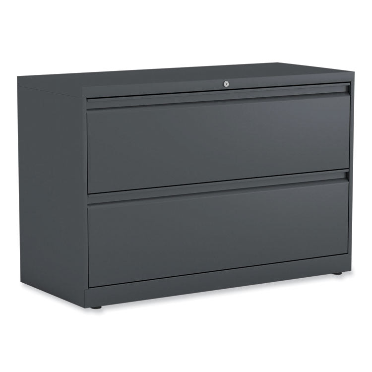 Lateral File, 2 Legal/Letter-Size File Drawers, Charcoal, 42" x 18.63" x 28" 1