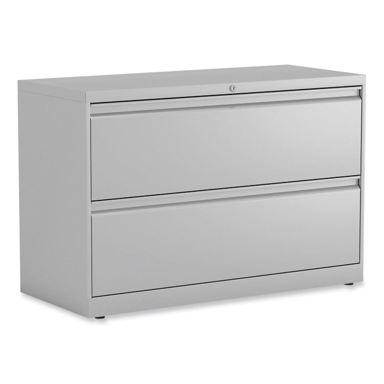 Lateral File, 2 Legal/Letter-Size File Drawers, Light Gray, 42" x 18.63" x 28" 1