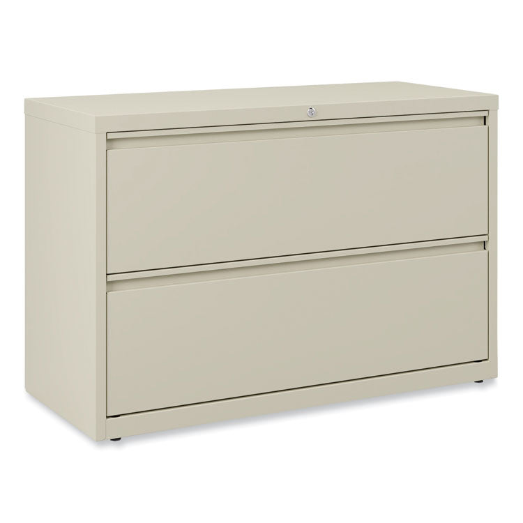 Lateral File, 2 Legal/Letter-Size File Drawers, Putty, 42" x 18.63" x 28" 1