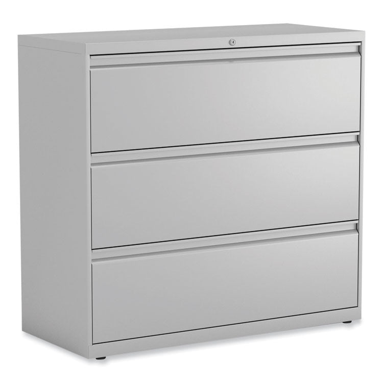 Lateral File, 3 Legal/Letter/A4/A5-Size File Drawers, Light Gray, 42" x 18.63" x 40.25" 1