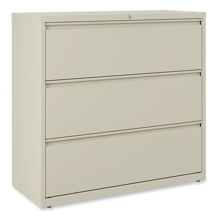 Lateral File, 3 Legal/Letter/A4/A5-Size File Drawers, Putty, 42" x 18.63" x 40.25" 9